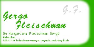 gergo fleischman business card